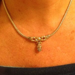 John Medeiros two tone drop necklace